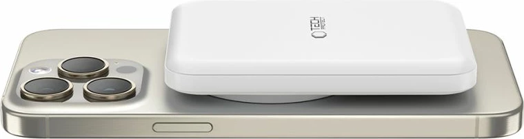 Powerbank Tech-Protect LifeMag PB10, 5000mAh, MagSafe, USB-C, Bardhë