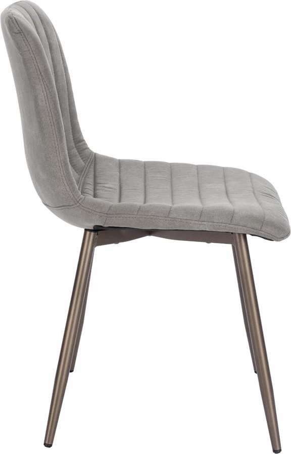 Karrige Stripes, ngjyrë gri, këmbë metalike gunmetal, 48x56x80cm