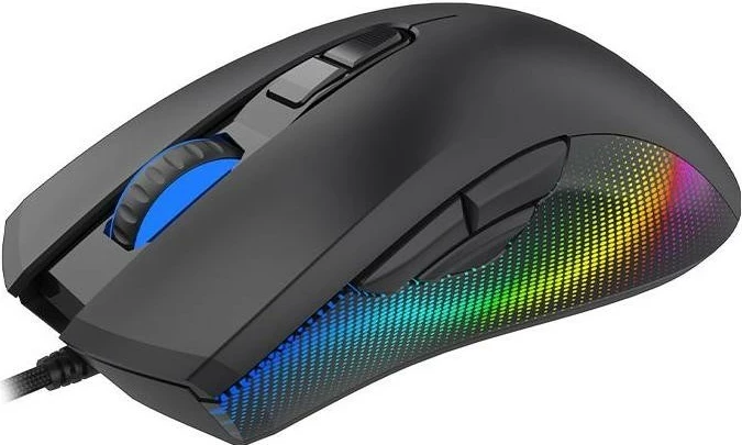 Maus ergonomik Aqirys PHOENIX, RGB, i zi