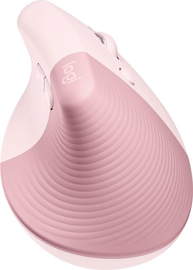 Maus LOGITECH Lift ergonomik vertikal Bluetooth/RF 4000 DPI Rose/Dark Rose, me receiver Unifying