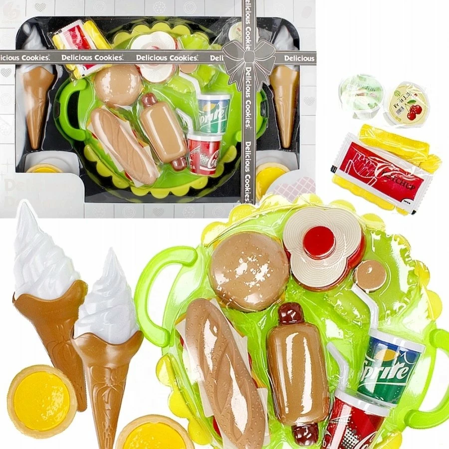 Set kuzhine lodër Mega Creative Fast Food 45x30x8 cm, jeshile