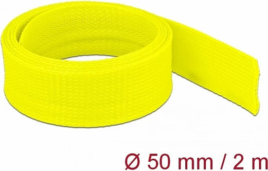 Mbështjellës për kabllo DeLOCK, 2 m, Ø50 mm, i verdhë