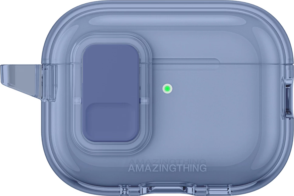 Mbështjellës, AmazingThing, Minimal Case për AirPods Pro 3, TPU, me karabinë, blu