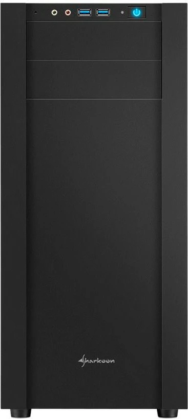 Kasë Sharkoon S25-V, Midi Tower, PC, ATX, micro ATX, Mini-ITX, Metal, 16.7 cm, e zezë