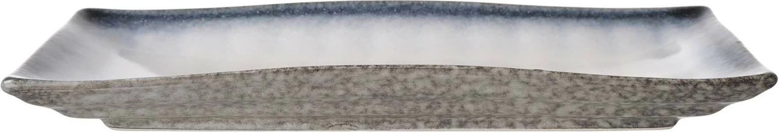 Pjatë servirimi drejtkëndore Fine Dine Silk 272x150 mm, stoneware, set 3 copë, gri