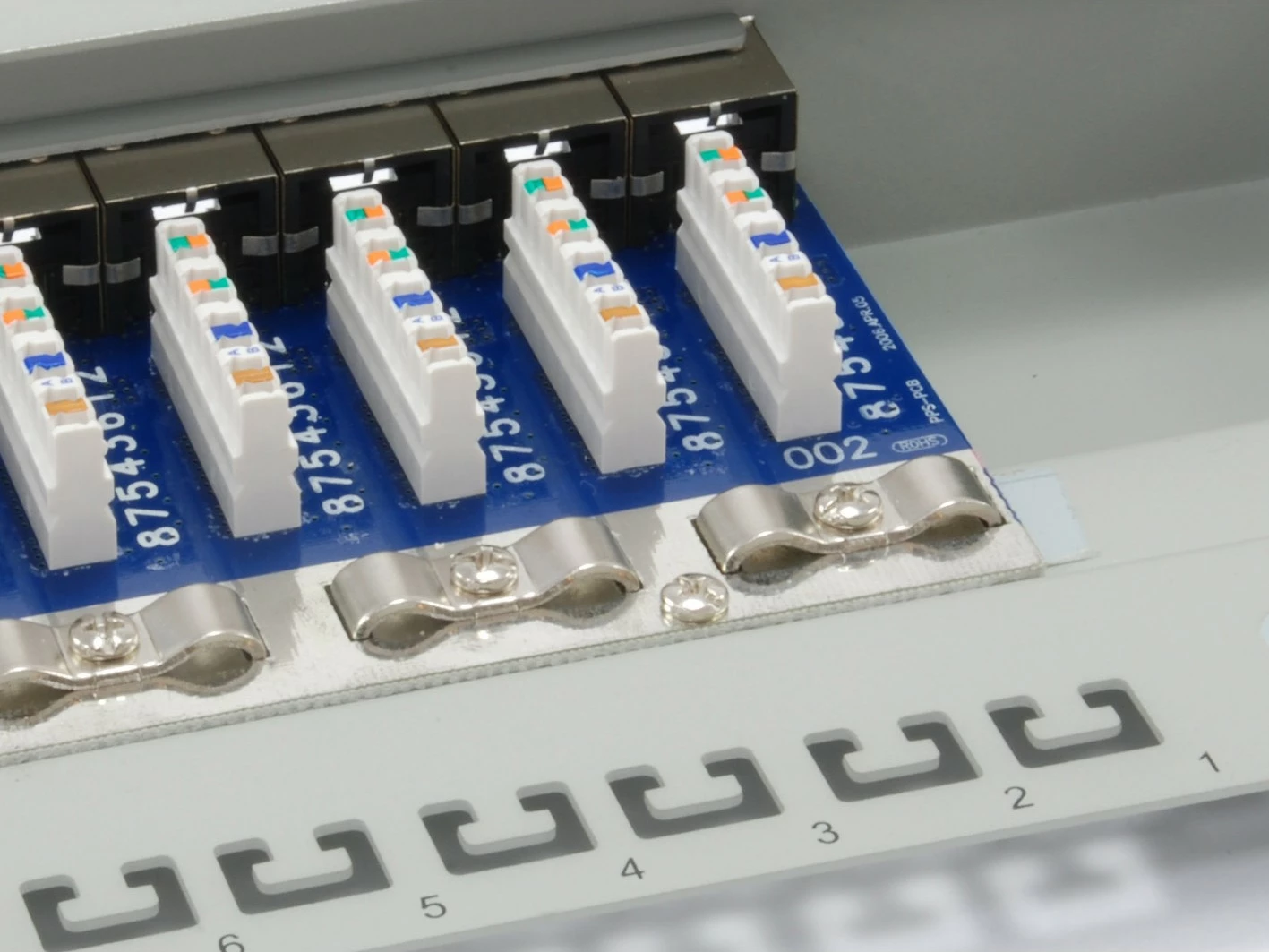 Patch panel Equip 16-port Cat6, RJ-45, 1U, ngjyrë gri