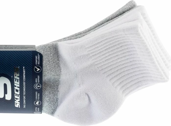 Çorape për meshkuj Skechers 3 copë Qtr Colorbloc, gri [Madhësia: 43 - 46]