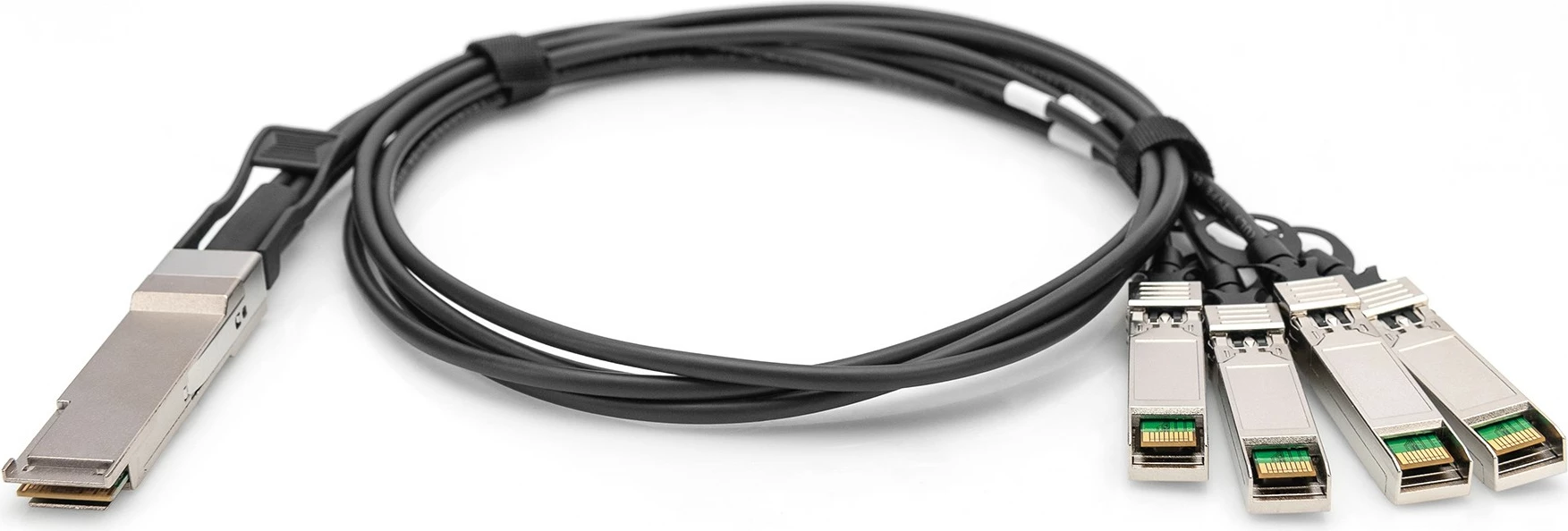 Kabllo rrjeti Digitus QSFP+ në 4x SFP+, 40G, 3m, e zezë