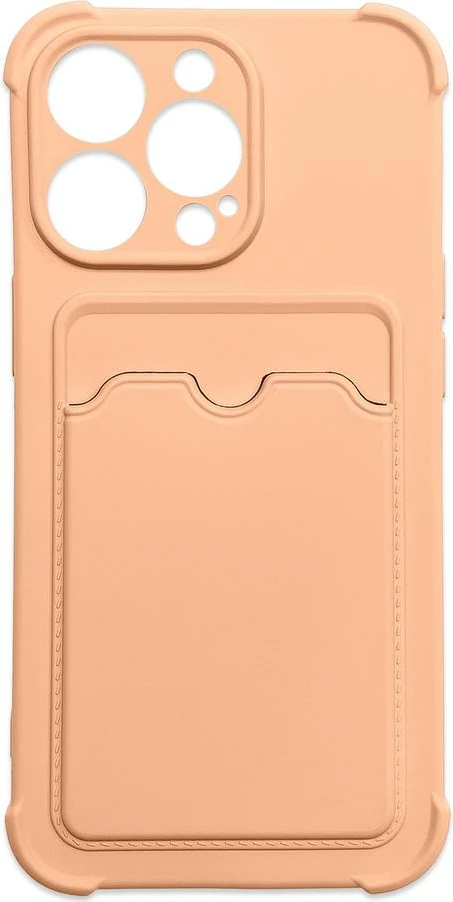 Mbështjellës Hurtel Card Armor për iPhone 11 Pro Max, silikon, xhep për kartela, rozë
