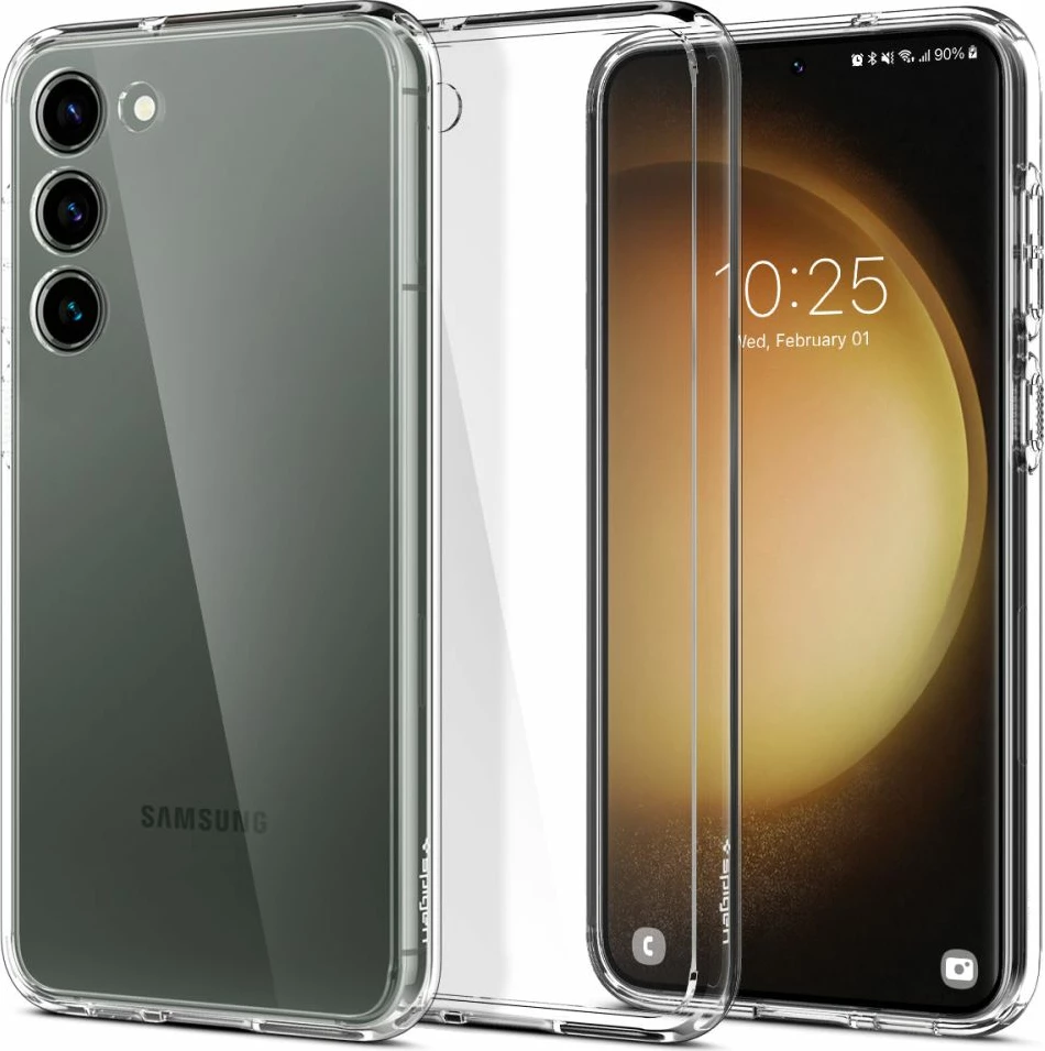 Mbështjellës Spigen Ultra Hybrid për Samsung Galaxy S23, Transparent