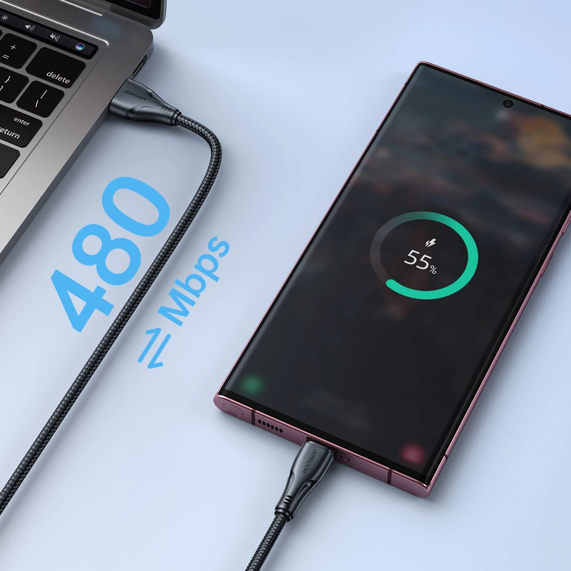 Kabllo Joyroom Surpass Series A11, USB-A në USB-C, 1.2m, 3A, e zezë