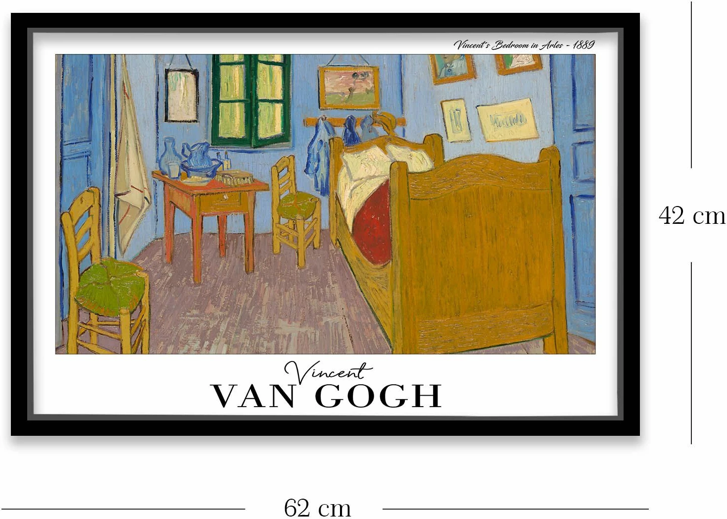 Pikturë dekorative me kornizë, shumëngjyrëshe, Wallity 4262SYHGOGH-002, 42x62cm
