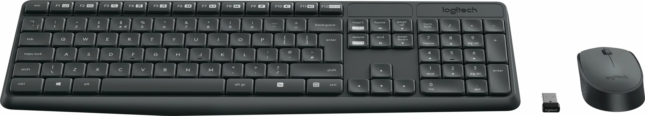SET tastierë dhe maus Logitech MK235, Wireless, USB, QWERTZ, hiri