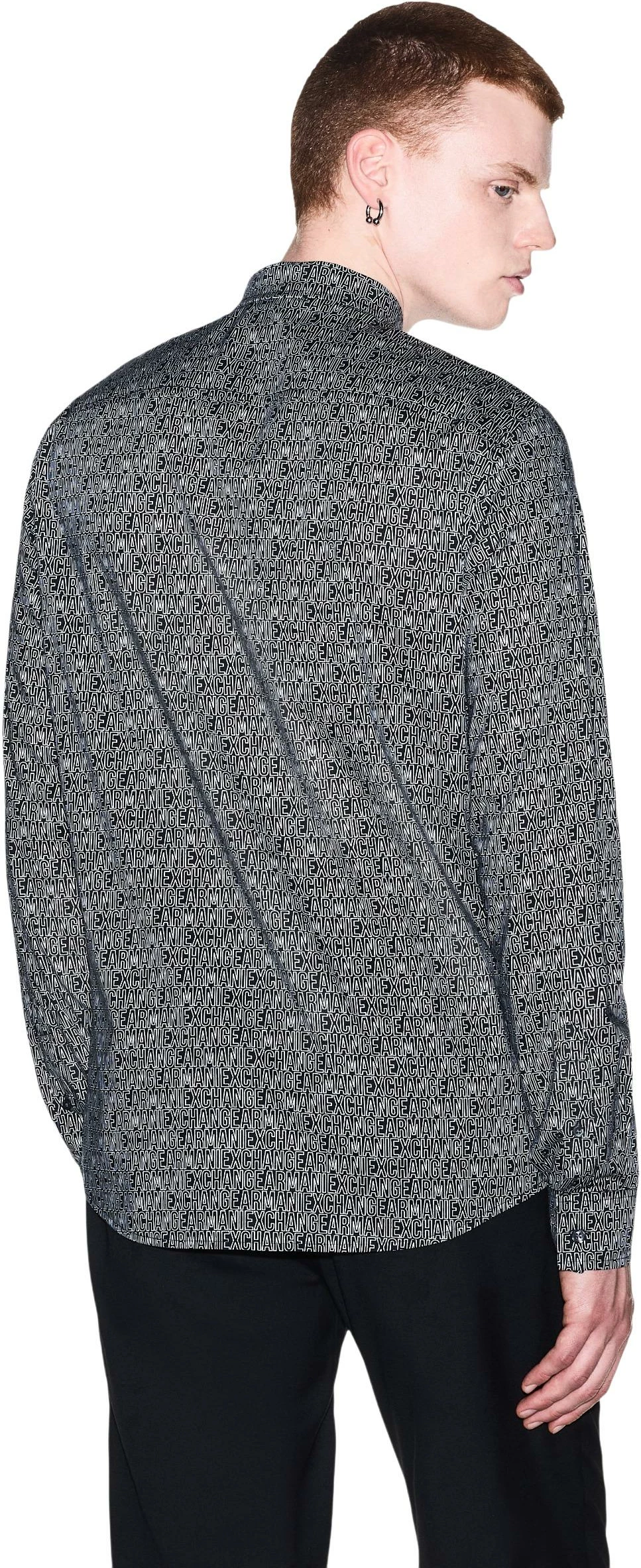 Këmishë për meshkuj Armani Exchange XM000625 AF13184, e zezë/bardhë [Madhësia: XL]