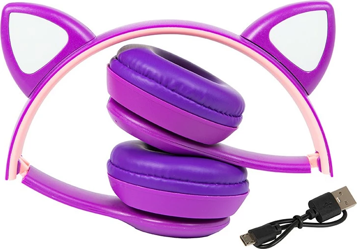 Kufje wireless BLOW 32-827#, Bluetooth 5.0, LED, për fëmijë, Violet