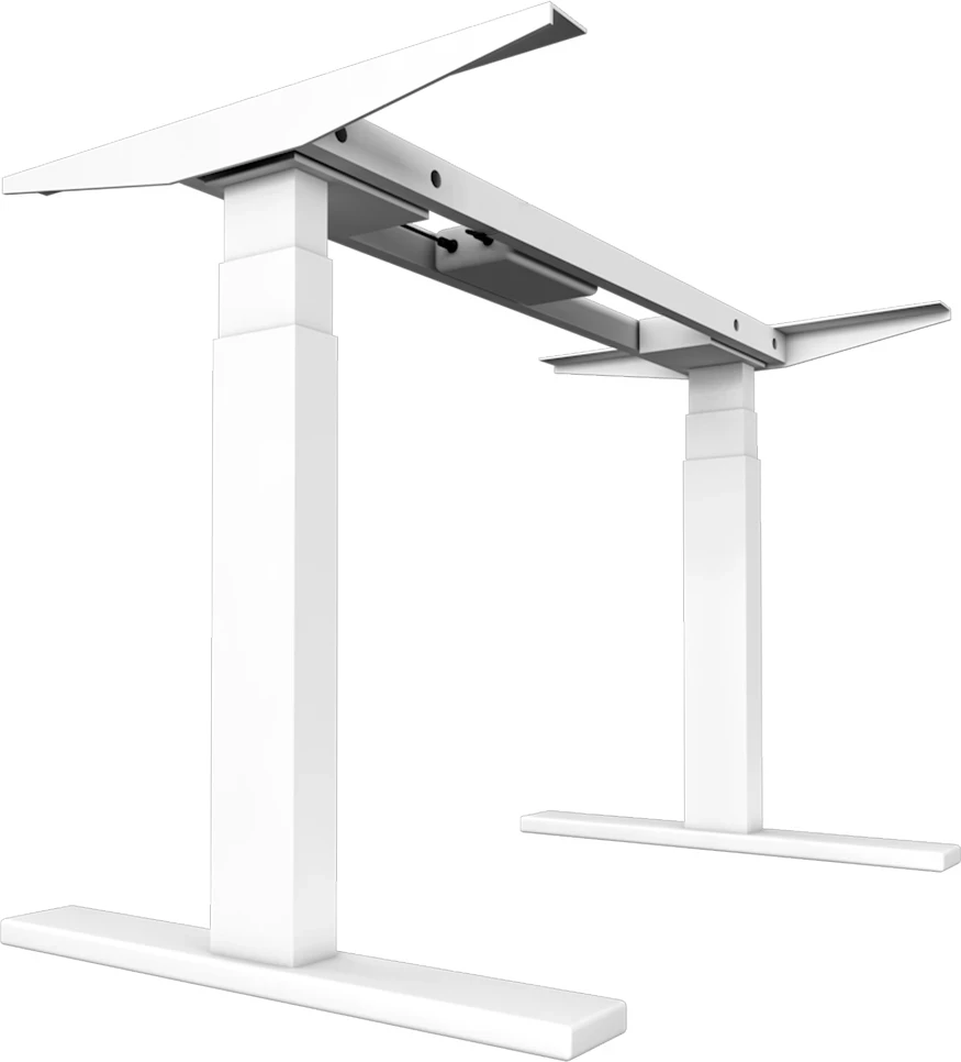 Tavolinë zyre sit-stand UVI 065031161292, 139x68 cm, rregullim lartësie 62-128 cm, ngarkesë max 125 kg, motor elektrik, e bardhë/lis natyral