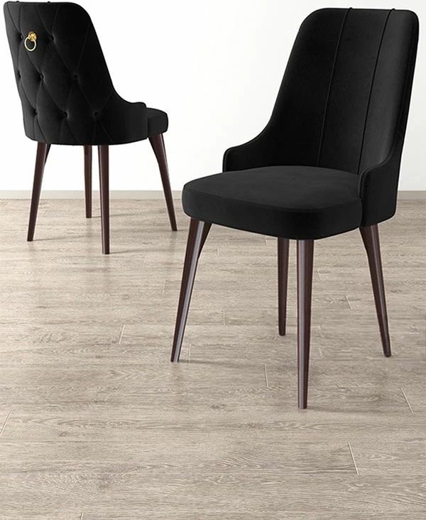 Set karrigesh (2 copë), Hanah Home Newa, e zezë dhe kafe