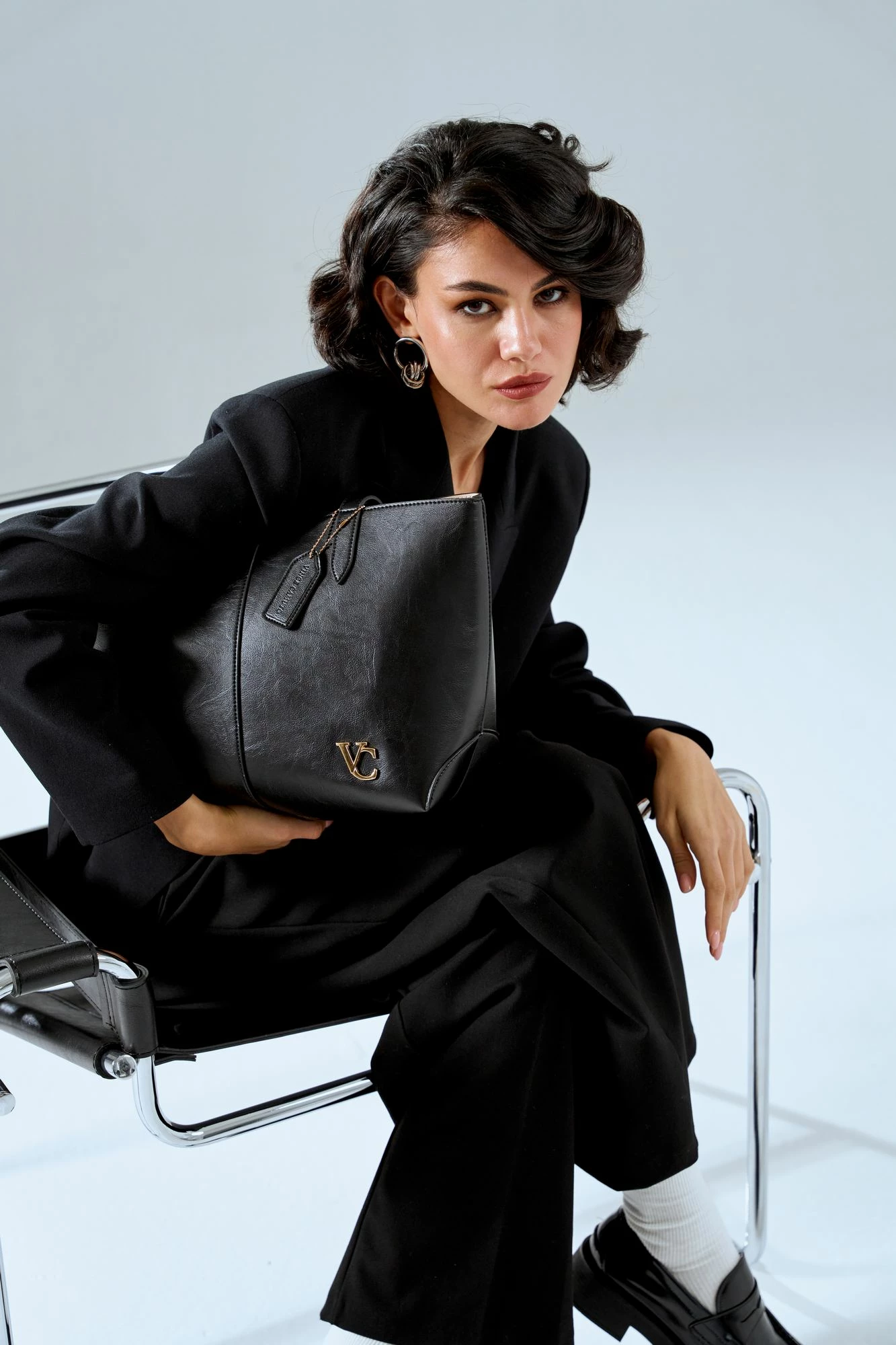 Çantë tote Savona, e zezë, Vince Camuto