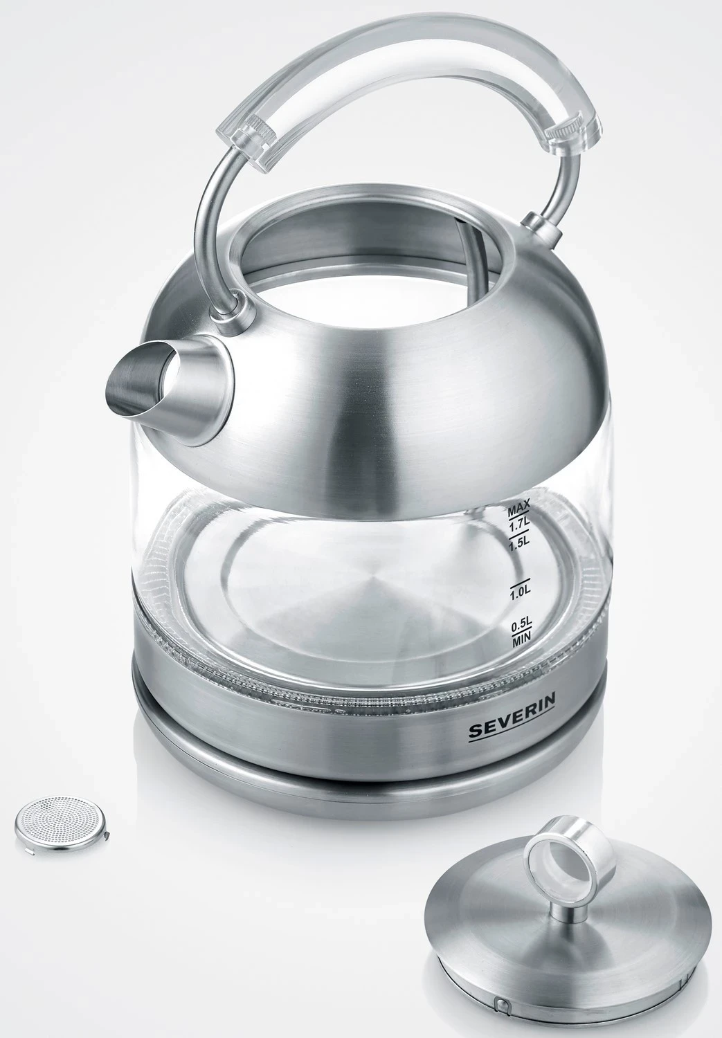 Ketli elektrik Severin, modeli WK 3459, ngjyrë argjendi