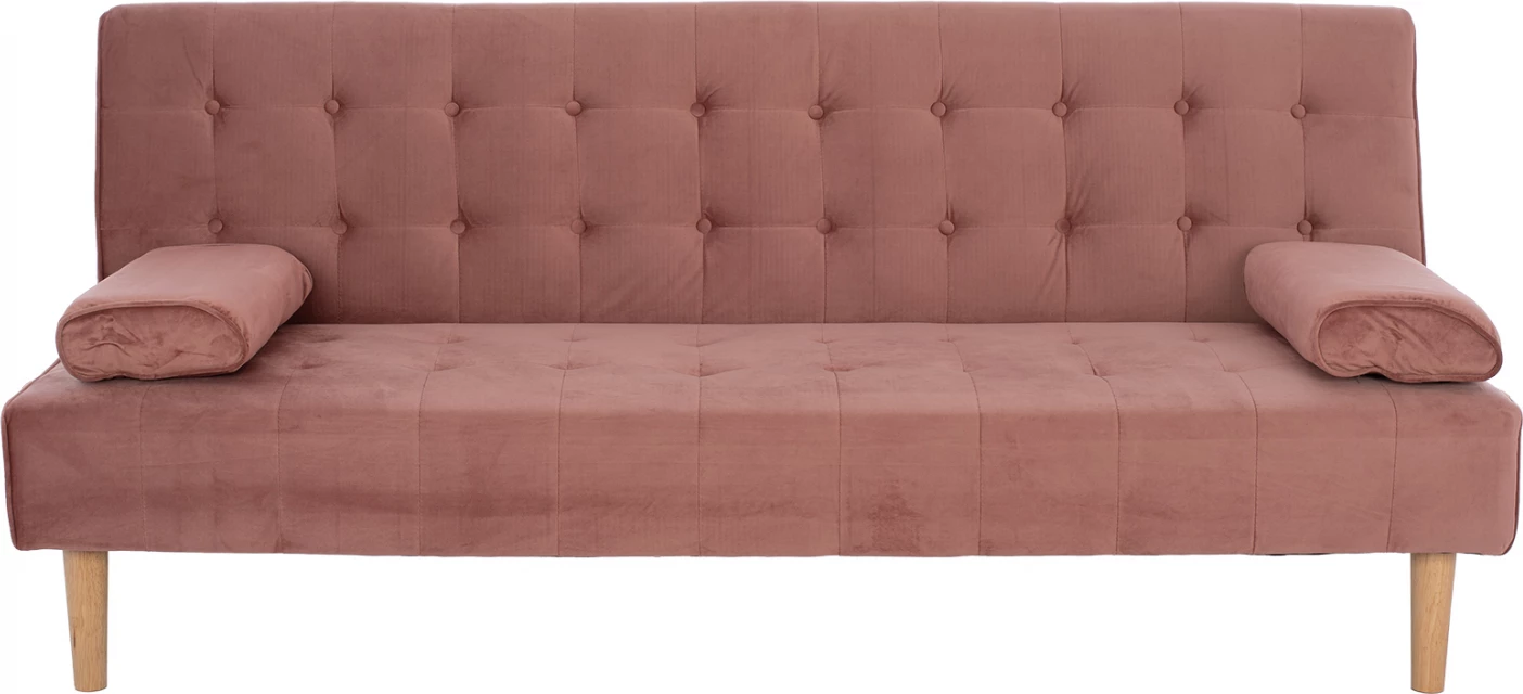 Shtrat divan WANDA FH3149.12 me kadife ngjyrë mollë të kalbur 188x83x83 cm