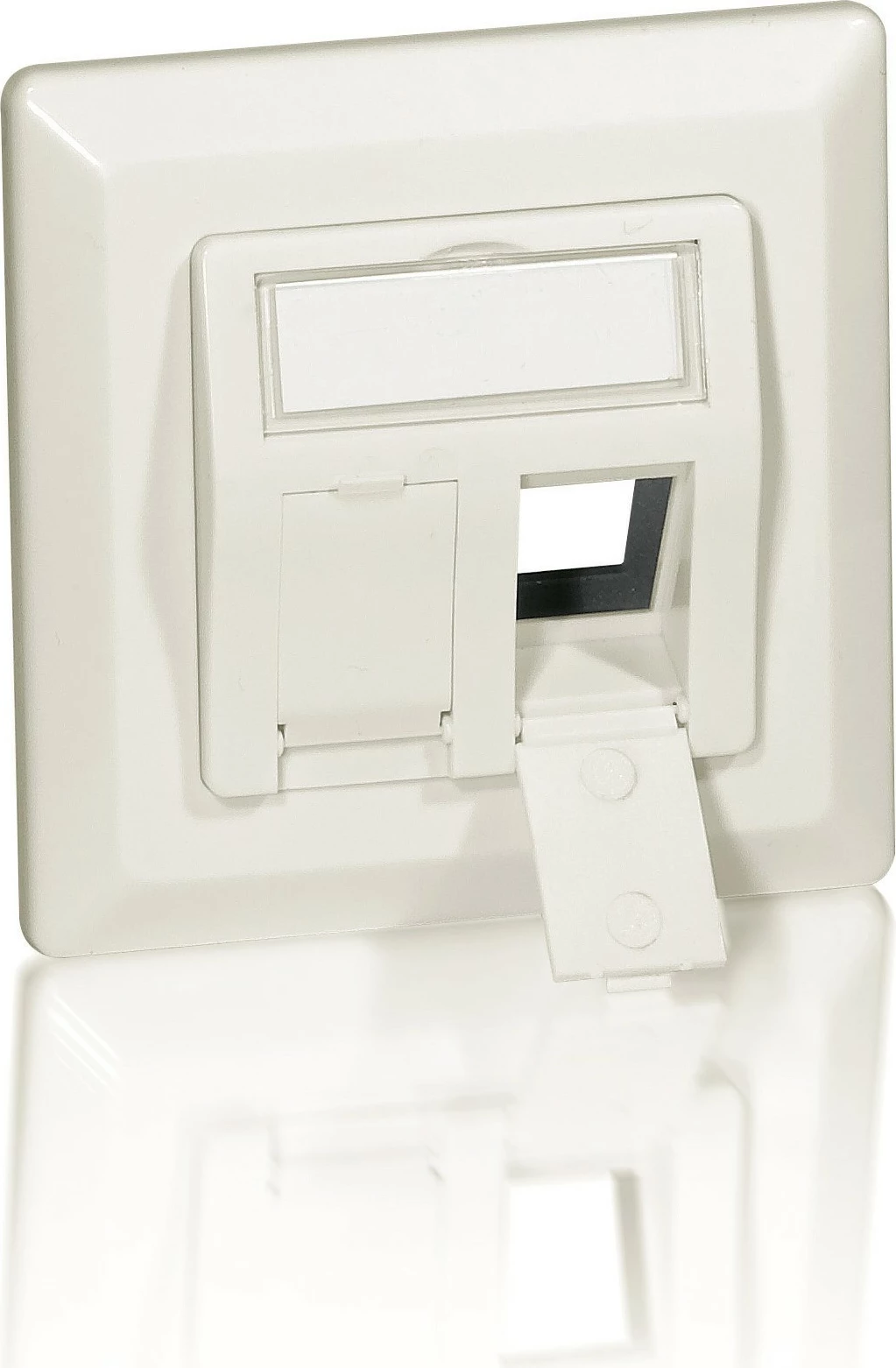 Panel prizash EQUIP 2-Port, i bardhë, 80x80mm