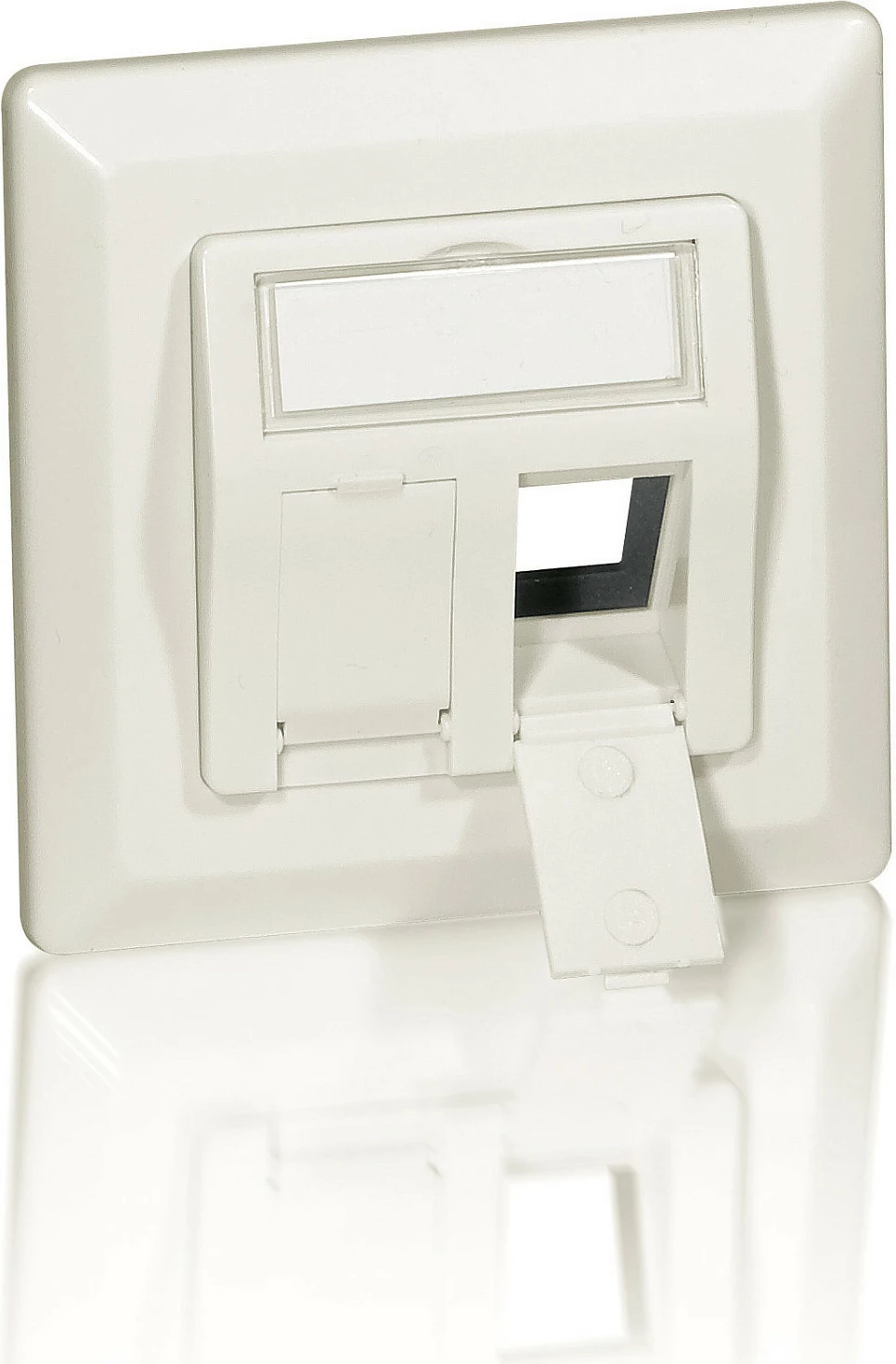 Panel prizash EQUIP 2-Port, i bardhë, 80x80mm