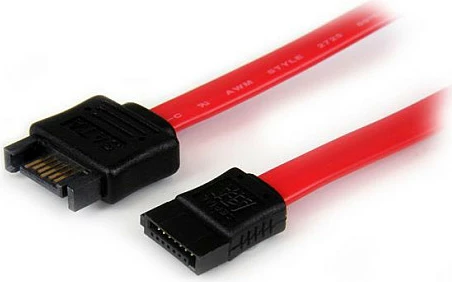 Kabllo zgjatëse SATA StarTech 0.3m, SATA III 7-pin M/F, kuqe/zezë