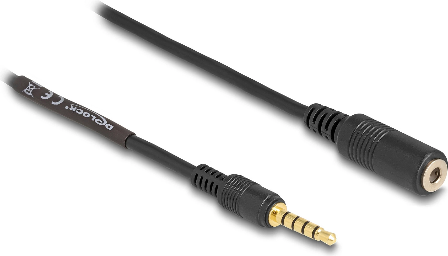 Kabllo zgjatëse stereo DeLOCK 3.5mm jack 5-pin mashkull në femër, 3 m, e zezë