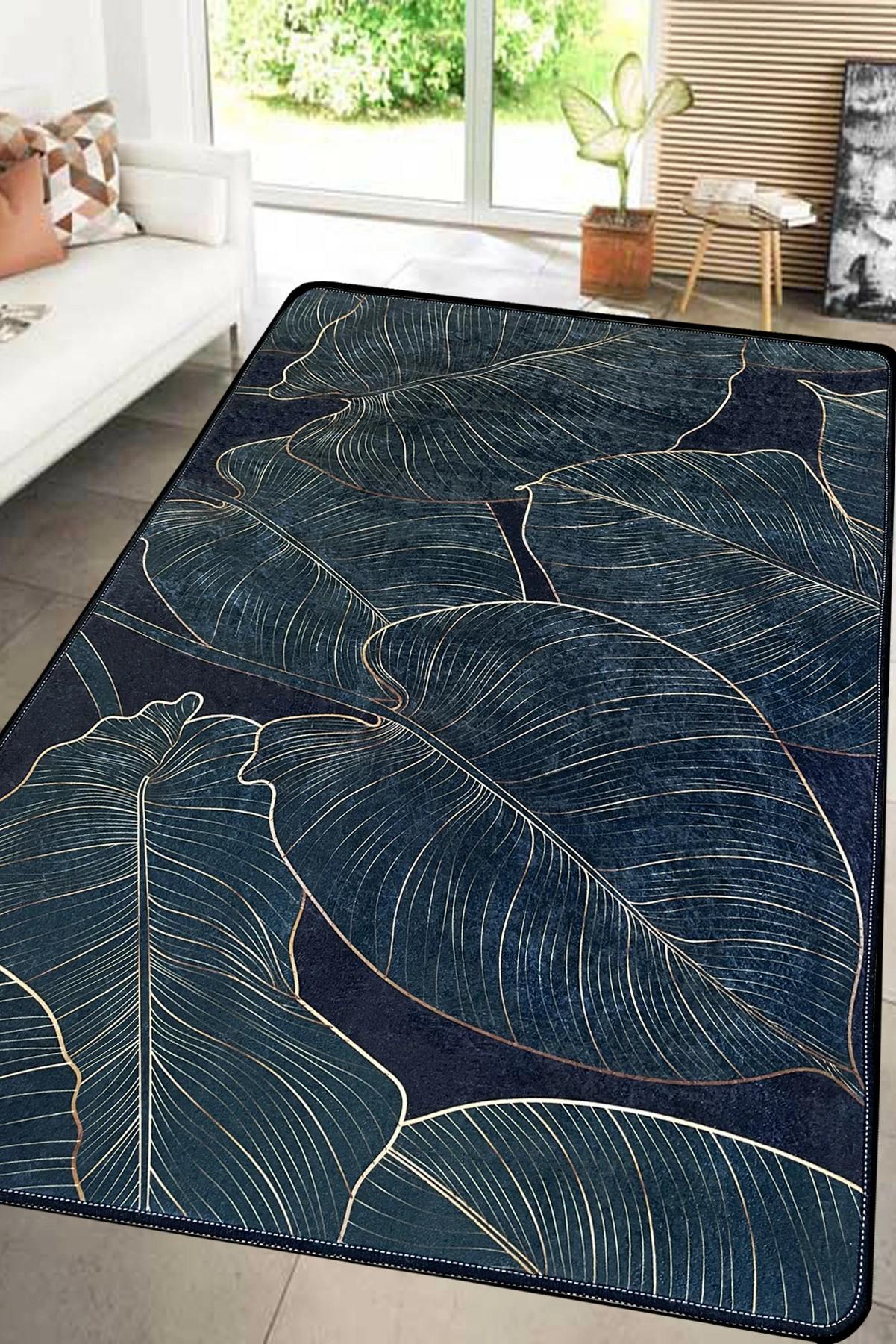 Qilim për korridor, ngjyrë e gjelbër, 80x100cm, Conceptum Hypnose