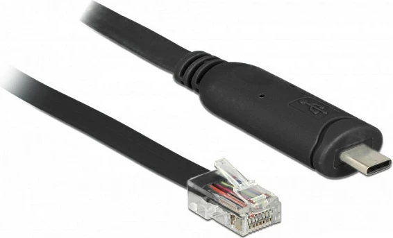 Kabllo konsolle DeLOCK 63912 USB Type-C në RJ45, 2 m, e zezë