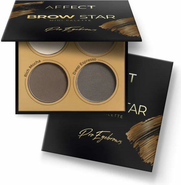 Paletë për vetulla Affect Brow Star mini për femra, 6g