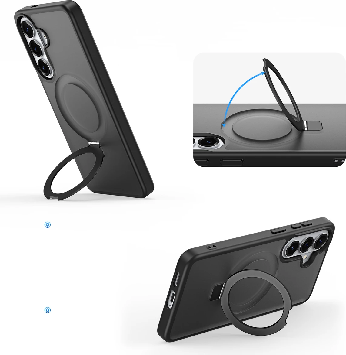 Mbështjellës Dux Ducis Yind për Samsung Galaxy S26 me stand, kompatibil me MagSafe, e zezë