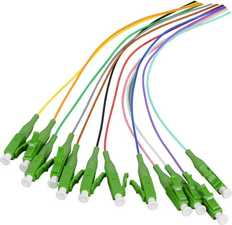 Pigtail fibra optike EFB Elektronik LC/APC OS2 G.657.A2, 2 m, set 12 copë, multicolor