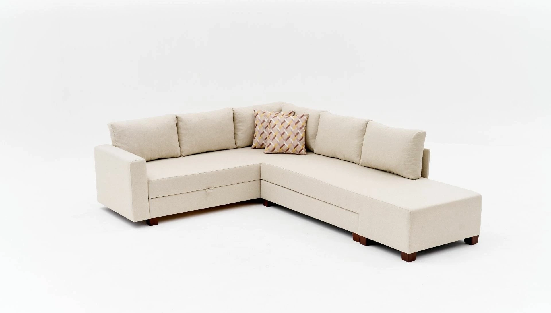 Kënd-sofë krevate Atelier del Sofa, Aly Arzilla, kënd i djathtë, ngjyrë krem