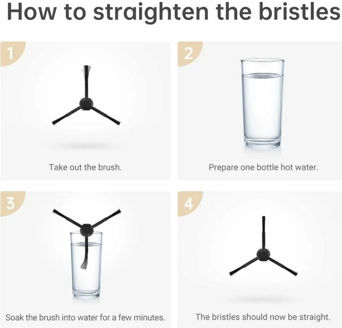 Furçë anësore DREAME RSB9 për D10 Plus/D10s/L10sU, 2 copë, e zezë