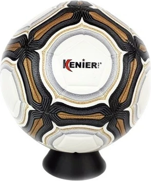 Top futbolli Madej 002597, madhësia 5, PVC, zi/kafe/bardhë