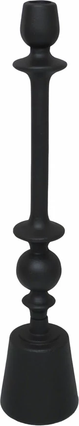 Mbajtëse qirinjsh ARTIOM, alumini, e zezë, 9x9x45 cm