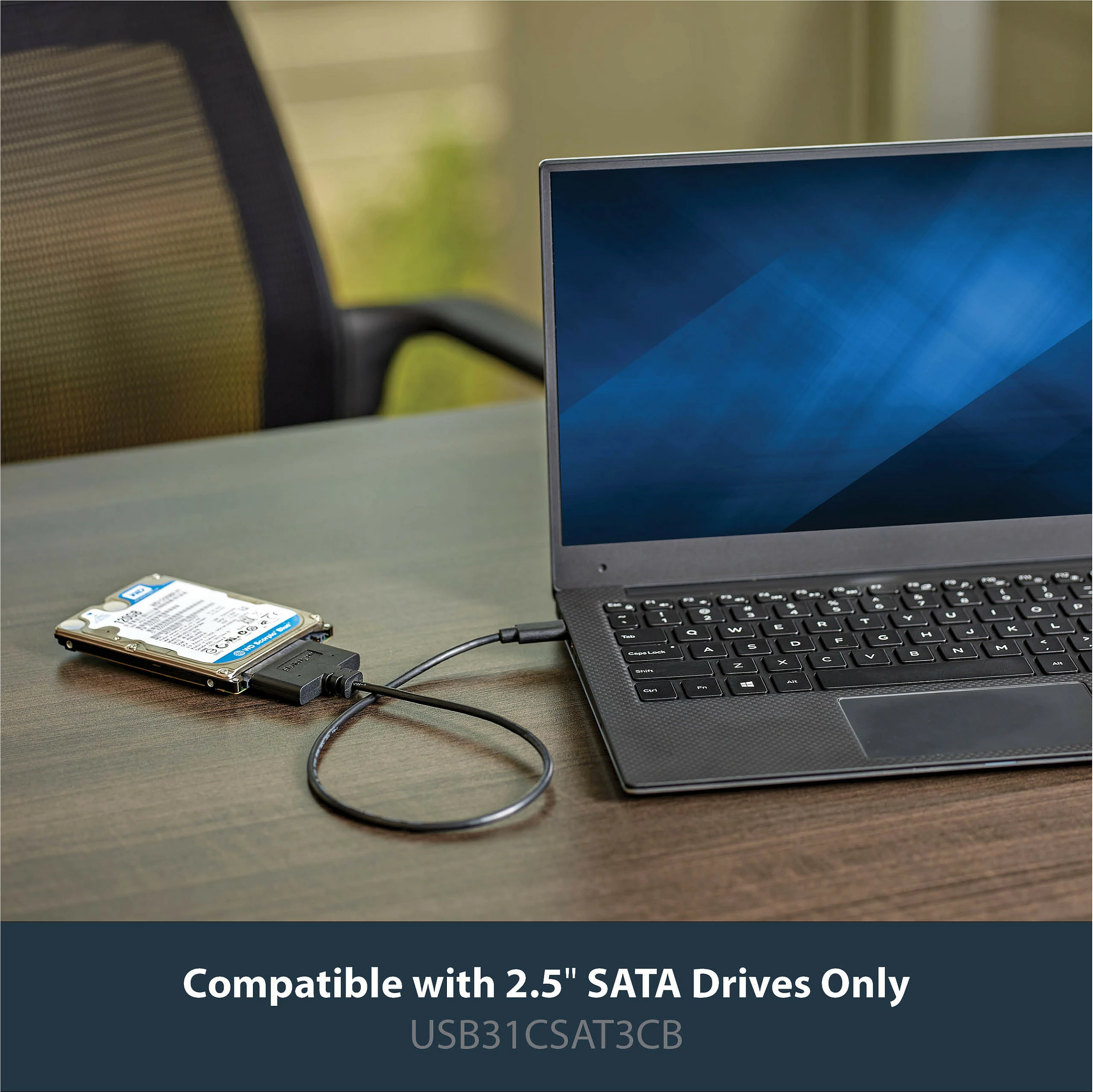 Kabllo adapter StarTech USB31CSAT3CB USB-C në SATA për 2.5", USB 3.1 Gen 2 10Gbps, 0.5m, e zezë