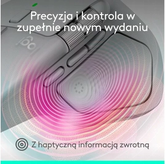 Maus Logitech MX Master 4 910-007563 8000 DPI Wireless Bluetooth/USB-C Logi Bolt, gri 6
