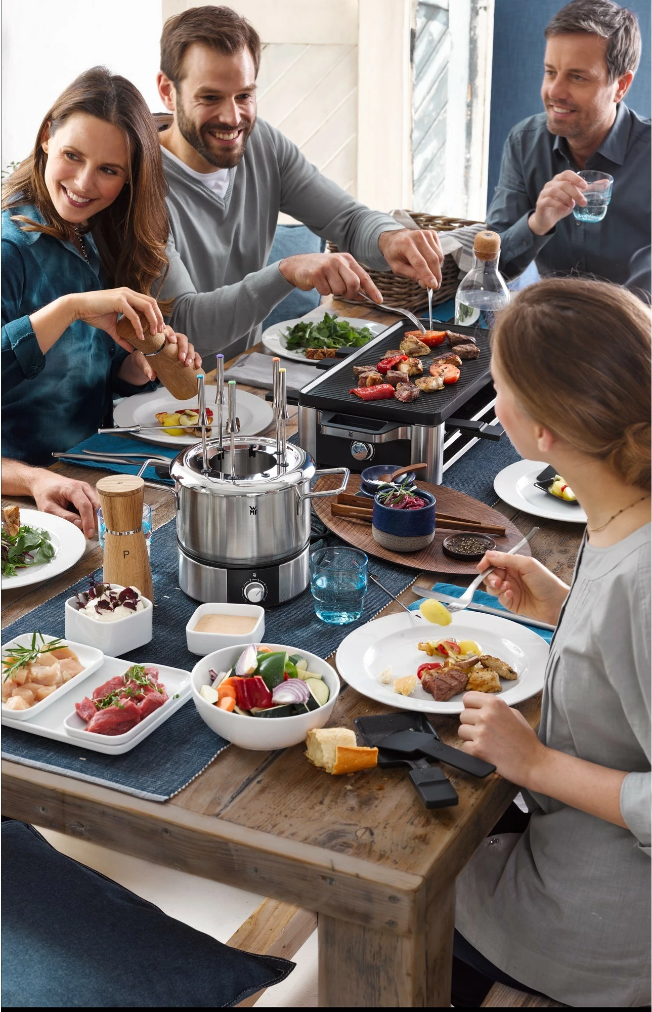 Grill WMF Lono 0415040011, 8 persona, 1500 W, e zezë, krom