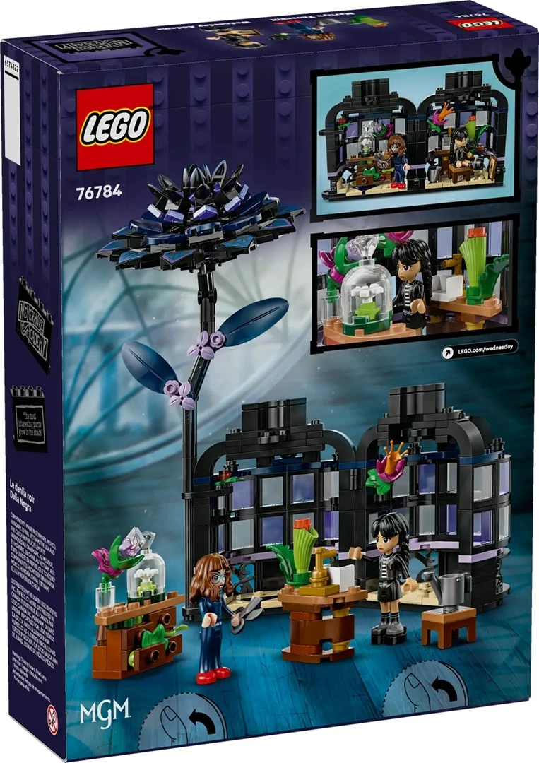 Set LEGO Wednesday 76784 Black Dahlia Flower me 2 minifigura, për fëmijë 9+ vjeç, e zezë