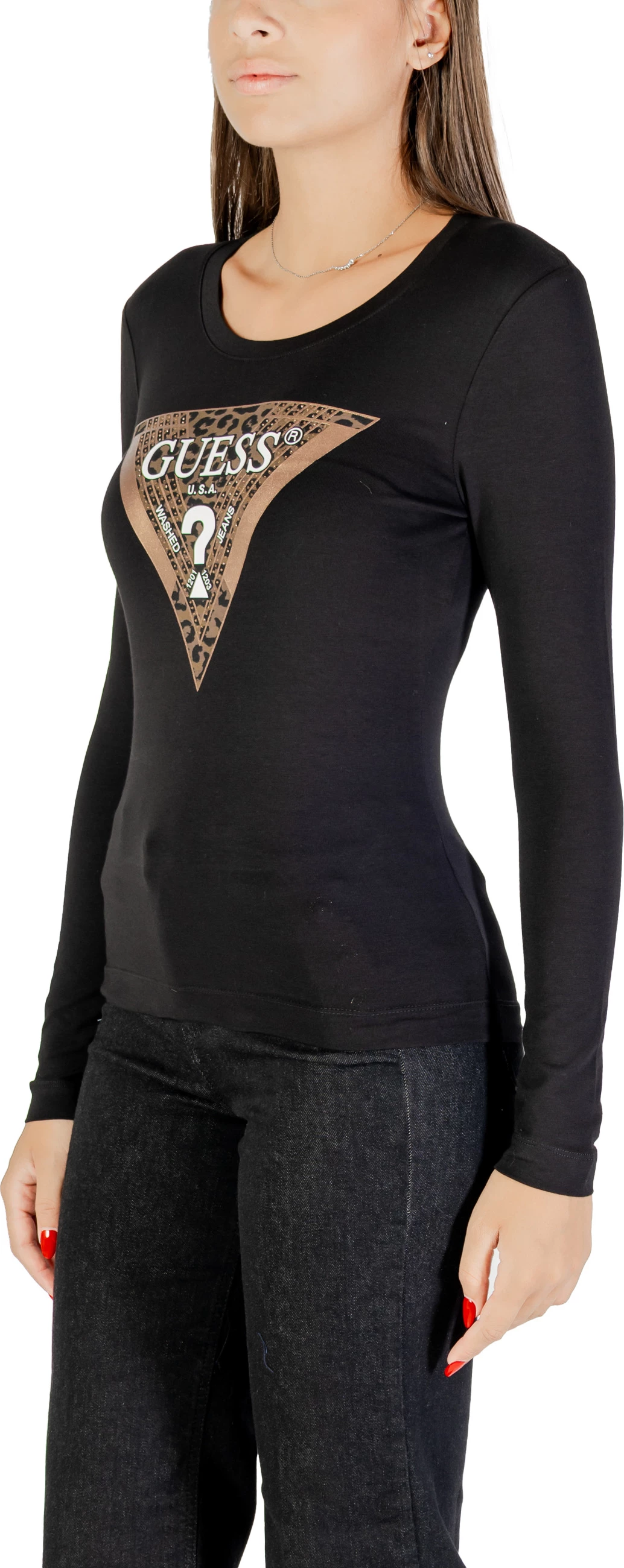 Maicë me mëngë të gjata për femra Guess W5BI75 J1314, e zezë [Madhësia: XS]