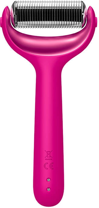 Roller mikrogjilpëra për fytyrë dhe trup Geske 8-në-1, me aplikacion, Magenta