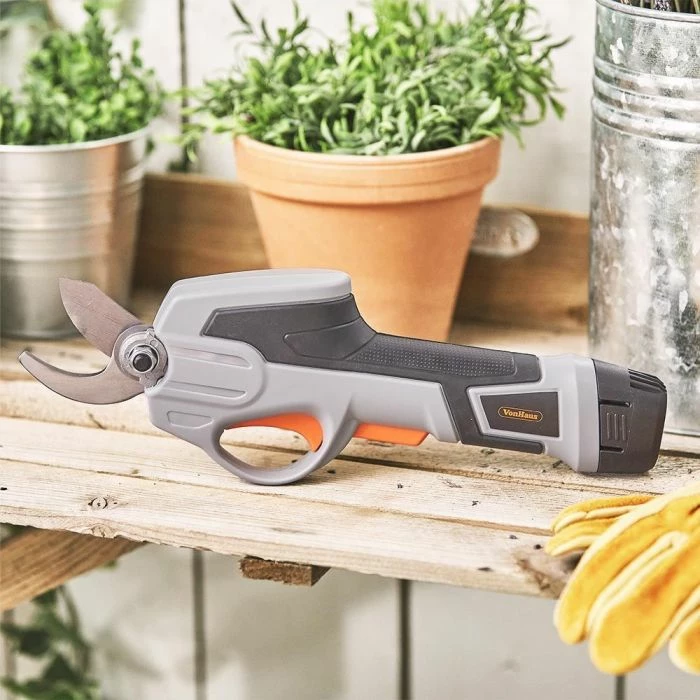 Gërshërë krasitjeje me bateri VONHAUS 3500307, 7.2V, prerje deri 25 mm, gri/zi