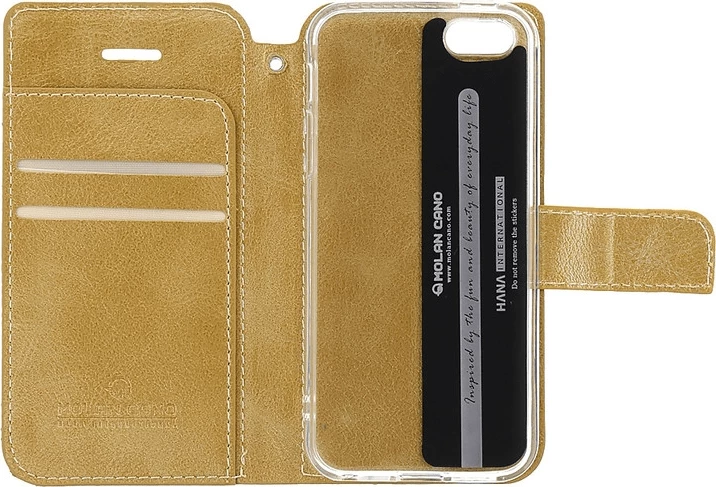 Mbështjellës ONASI Milano flip për Xiaomi Note 11 5G, ngjyrë ari