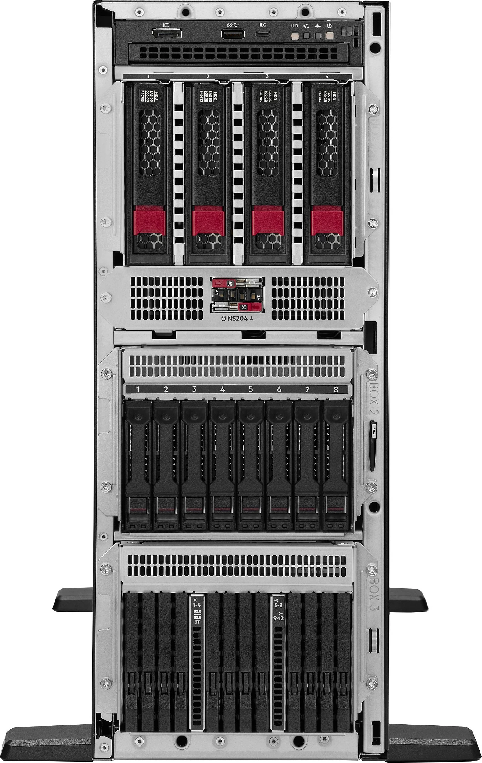 Server tower HPE ProLiant Compute ML350 Gen12 6505P 12c, 64GB DDR5, 2x960GB SSD, 4x Gigabit LAN, 2x1000W, i zi