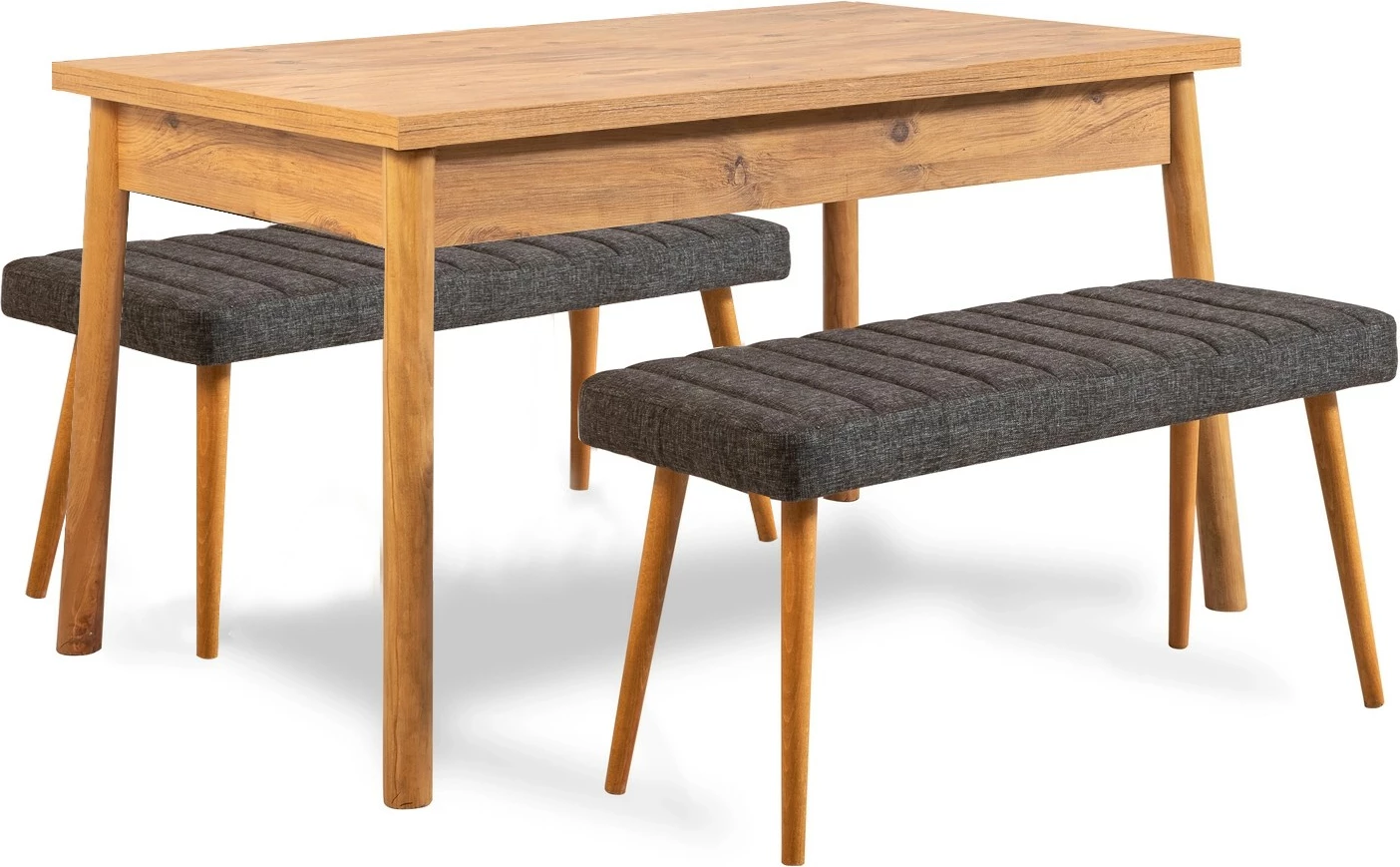 Tavolinë me karrige, 3 pjesë, Skye Decor Costa 1053, ngjyrë pishë Atlantike dhe antracit