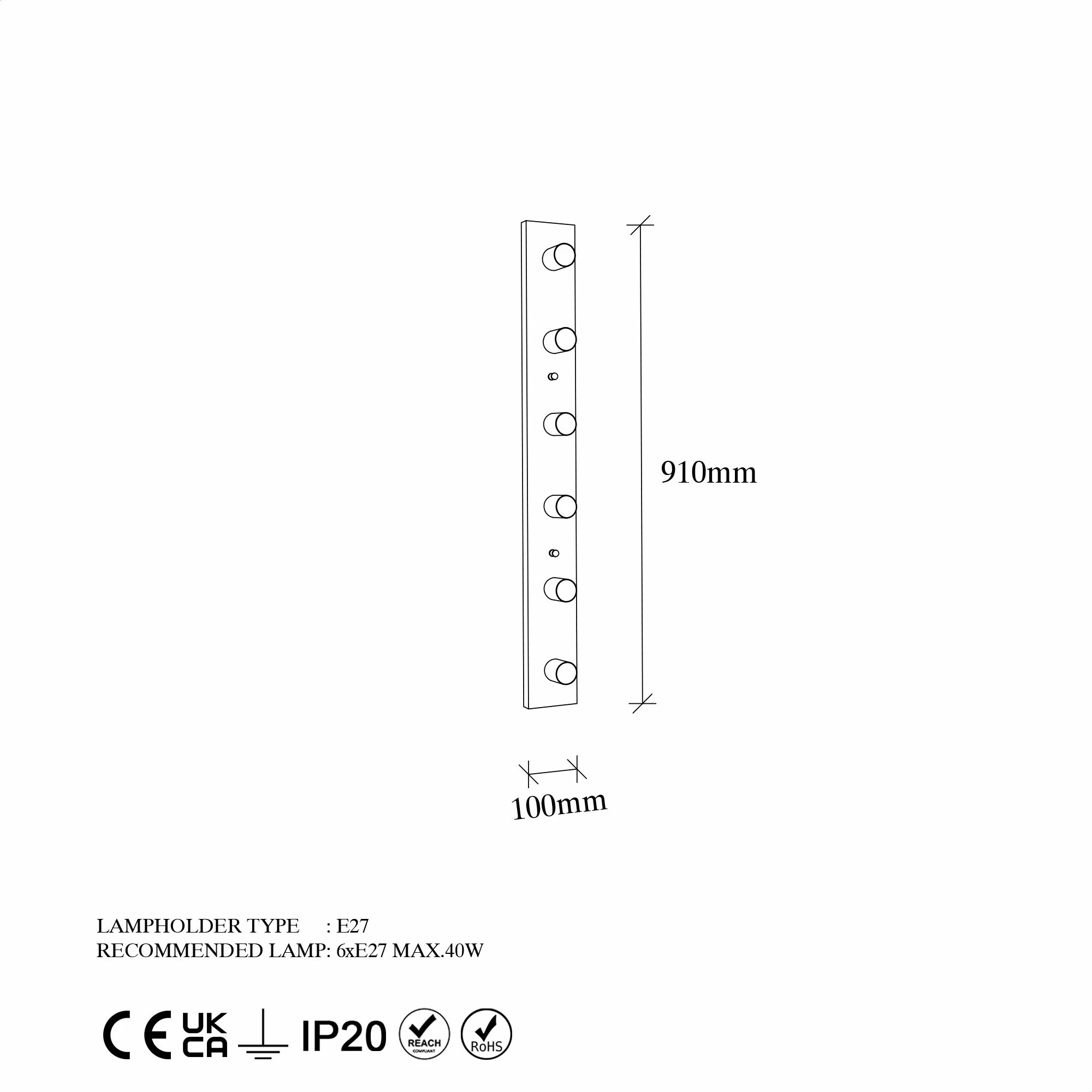 Llambë muri Opviq, Mirro - 12237, ngjyrë ari, 91cm