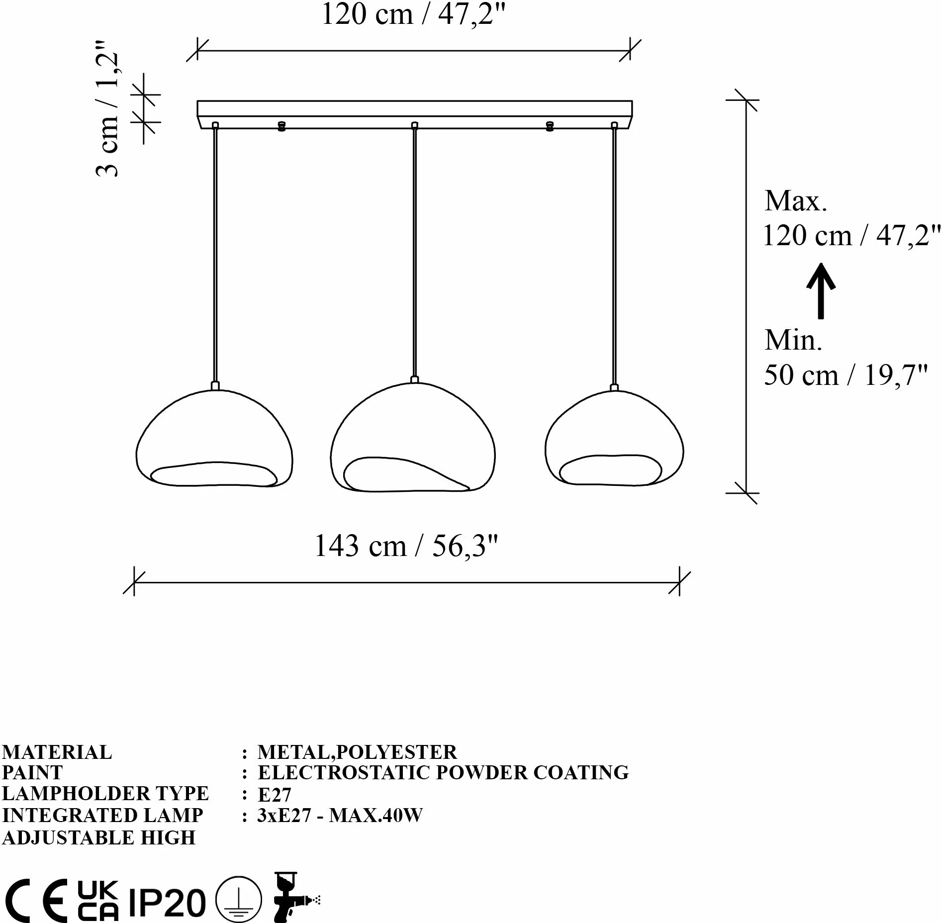 Llambë tavani Opviq, LOVAL-SET-C-LUNA, e bardhë, set