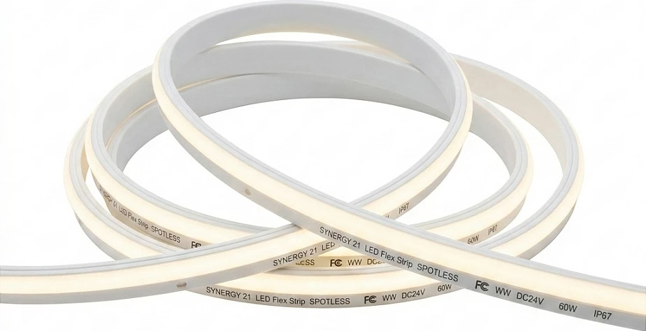 Shirit LED Synergy21 Flex Strip SPOTLESS FC WW, DC 24V, 60W, IP67, bardhë e ngrohtë